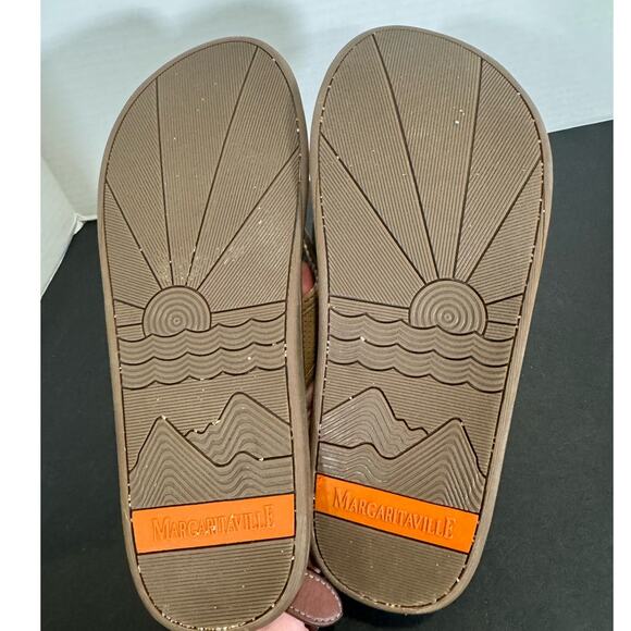 Margaritalville Sole of the Tropics Mens Sz 9 St Martin Brown Tan Thong Sandals - Picture 8 of 10